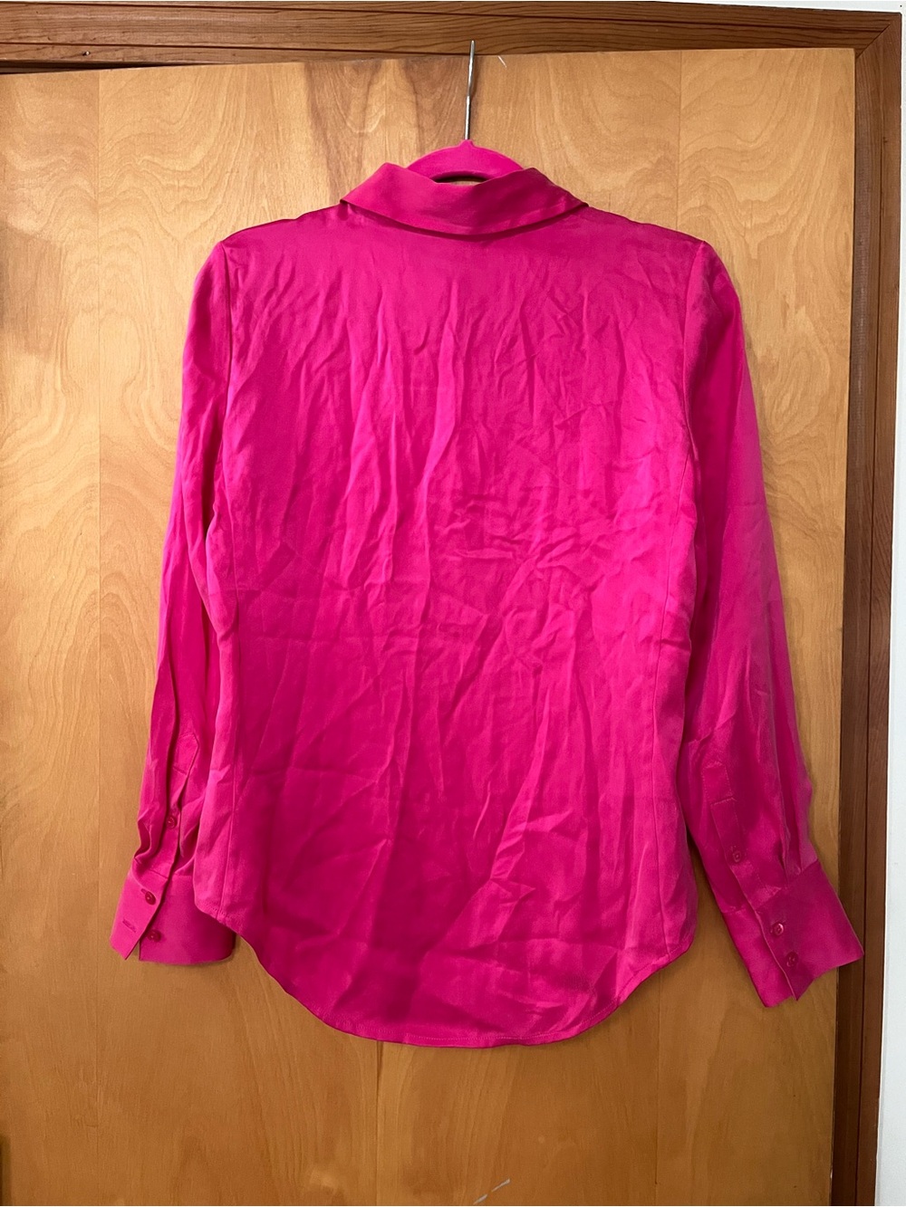 Pink silk button up - Picture 5 of 6